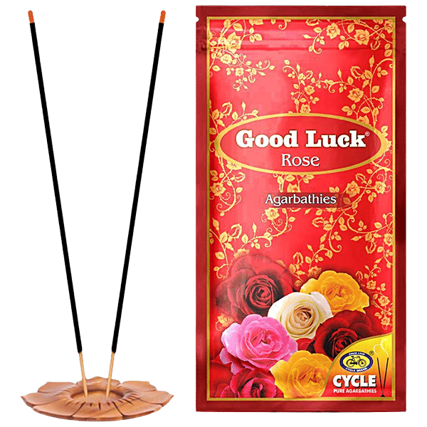 Buy Cycle Agarbathi Good Luck Rose Incense Sticks 300 Gm Contains 264