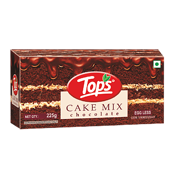 Buy Tops Cake Mix Chocolate 100 Vegetarian 225 Gm Carton Online at the