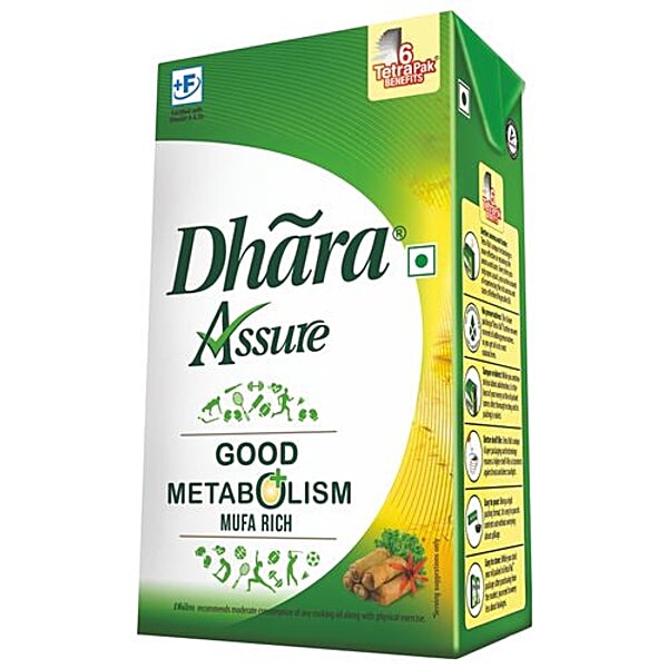 Buy Dhara Refined Vegetable Oil 1 Ltr Carton Online at the Best Price