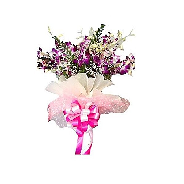 Buy Blooms And Bouquets Malad Flower Bouquet Orchids Galore 1 Pc Online