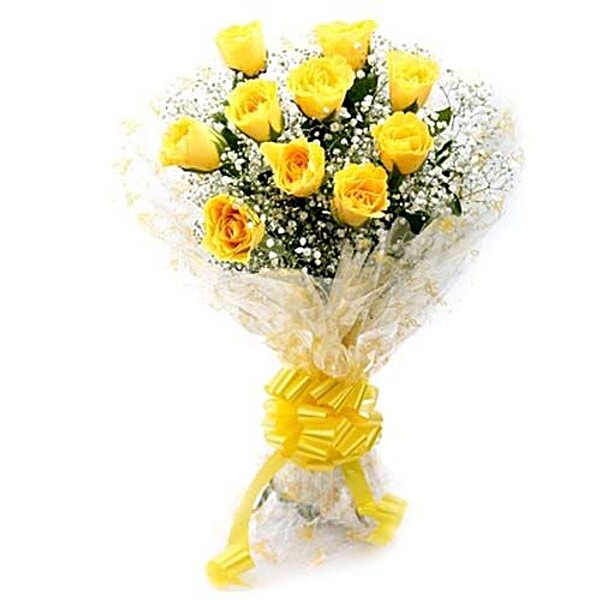 Buy blooms & bouquets, whitefield Flower Bouquet 12 Charming Yellow