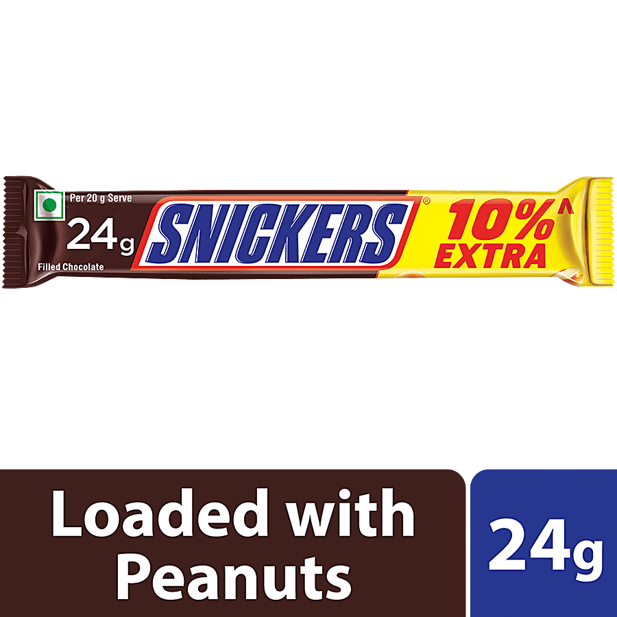 Buy Snickers Cricket Promo Peanut Filled Chocolate Bar 22 g Pouch Online At  Best Price of Rs 20 - bigbasket