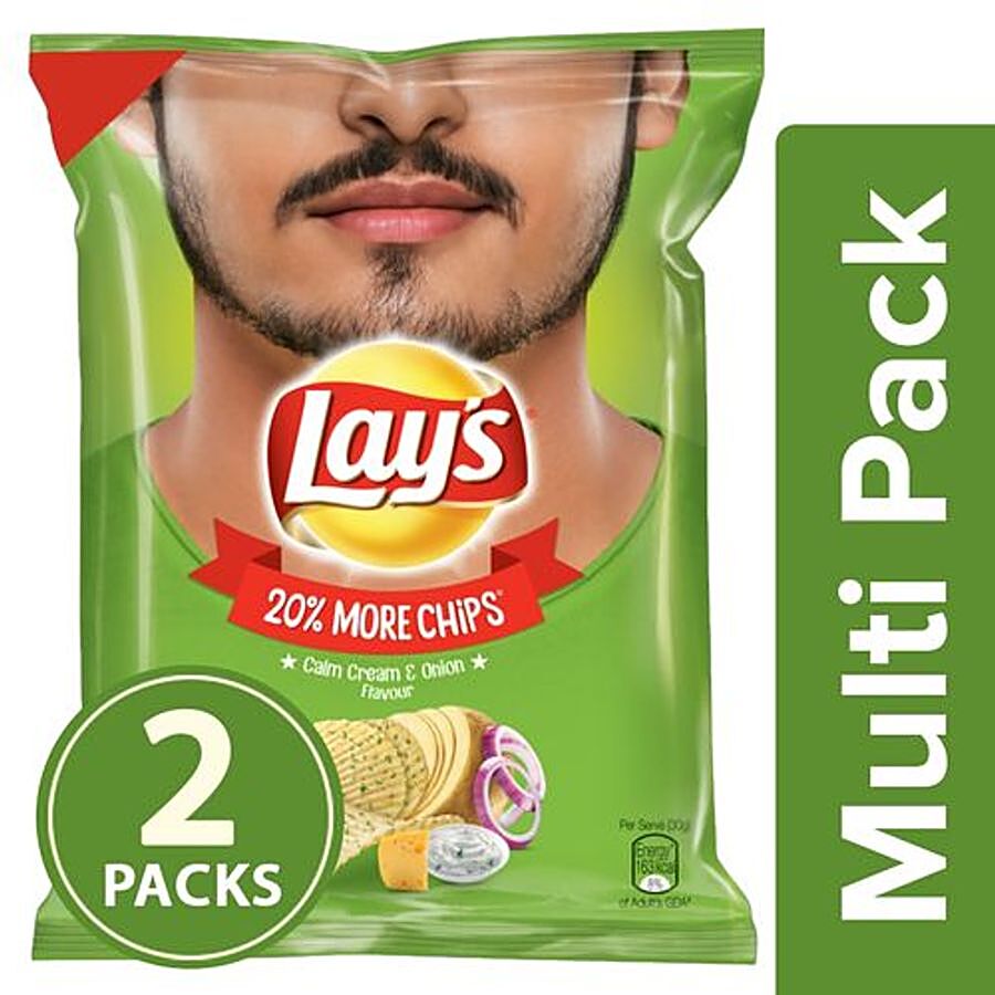 Buy Lays Potato Chips - American Style Cream & Onion Flavour 25 gm  (Multipack) Online at Best Price. of Rs 60 - bigbasket