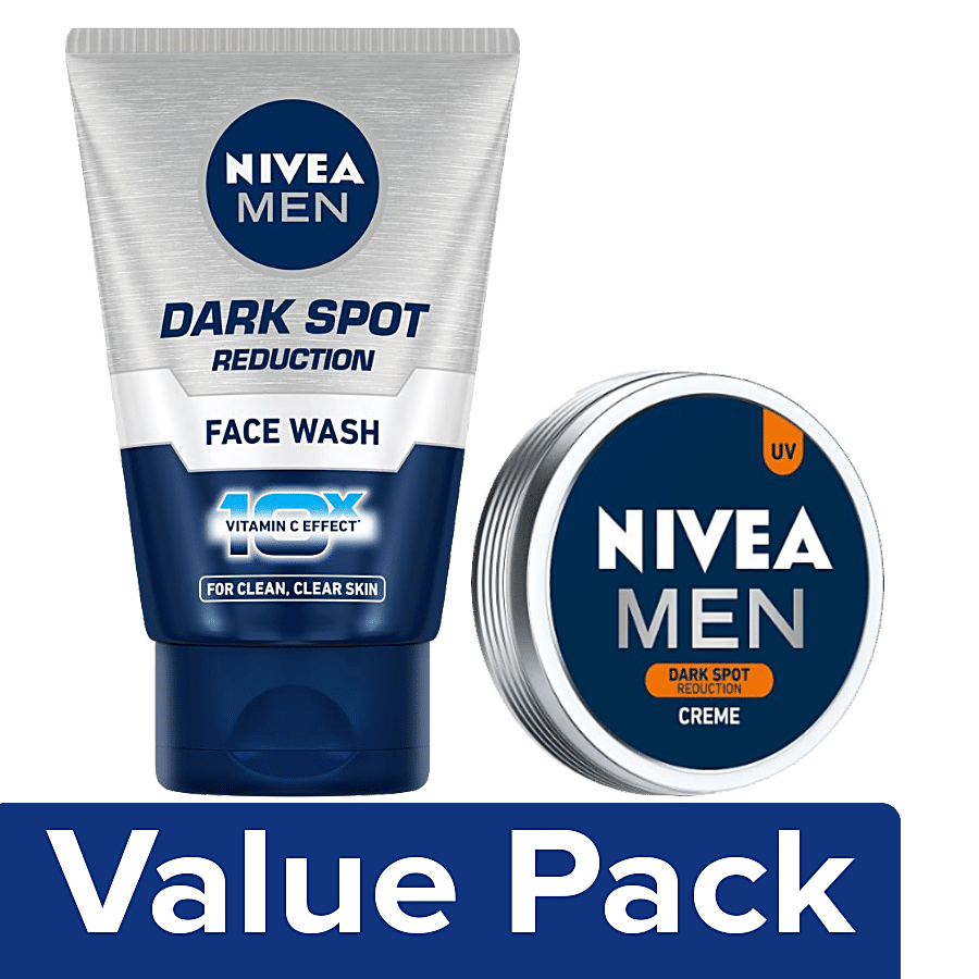 motor Bad mezelf Buy Nivea Face Wash - Dark Spot Reduction 100Ml+ Men Dark Spot Reduction  Creme 75G Combo (2 Items) Online at Best Price. - bigbasket
