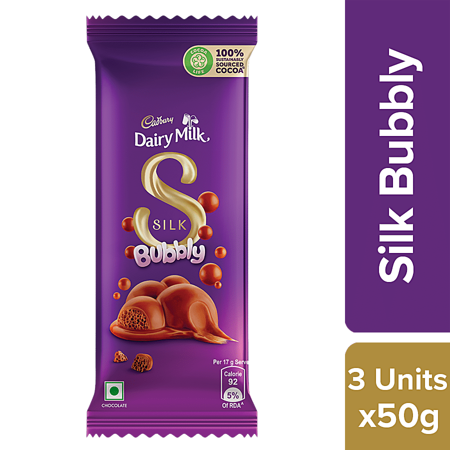Buy Cadbury Dairy Milk Silk Bubbly Chocolate Bar 2x120 gm ...