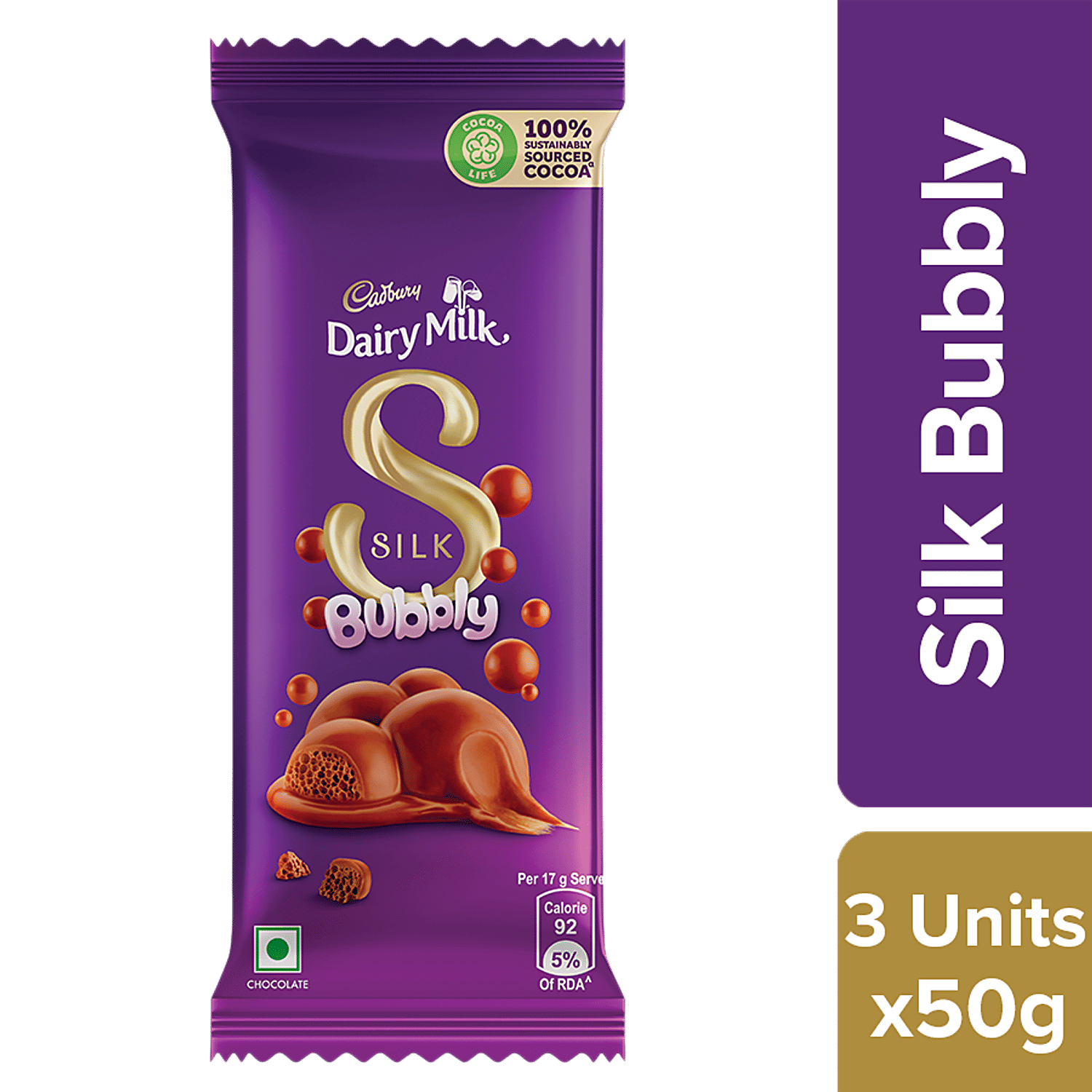 Buy Cadbury Dairy Milk Silk Bubbly Chocolate Bar 2x120 gm ...