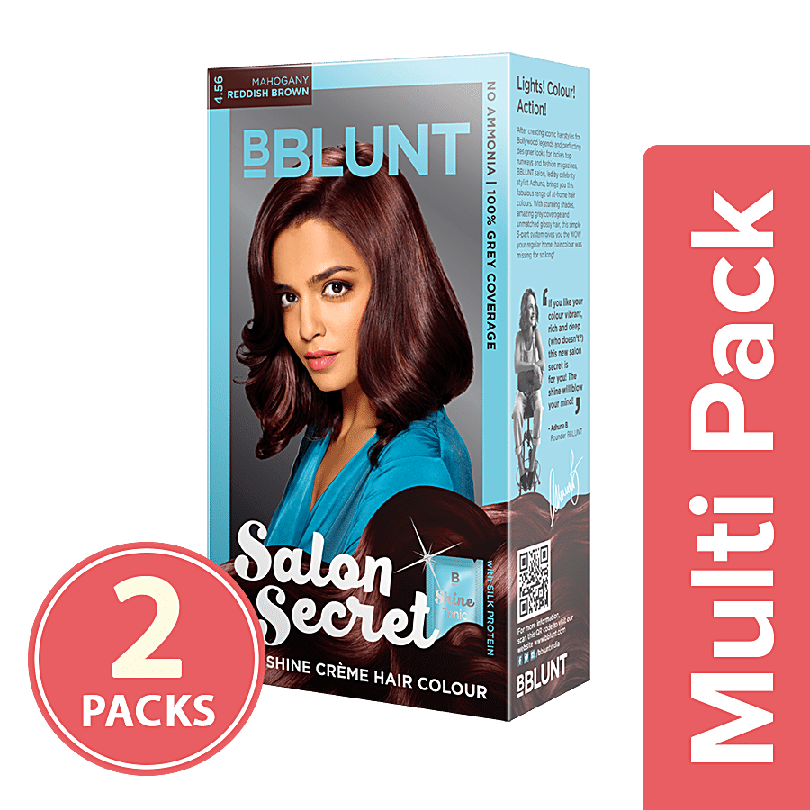 Buy Bblunt Mini Salon Secret High Shine Creme Hair Colour - Mahogany  Reddish Brown  Online at Best Price of Rs 170 - bigbasket