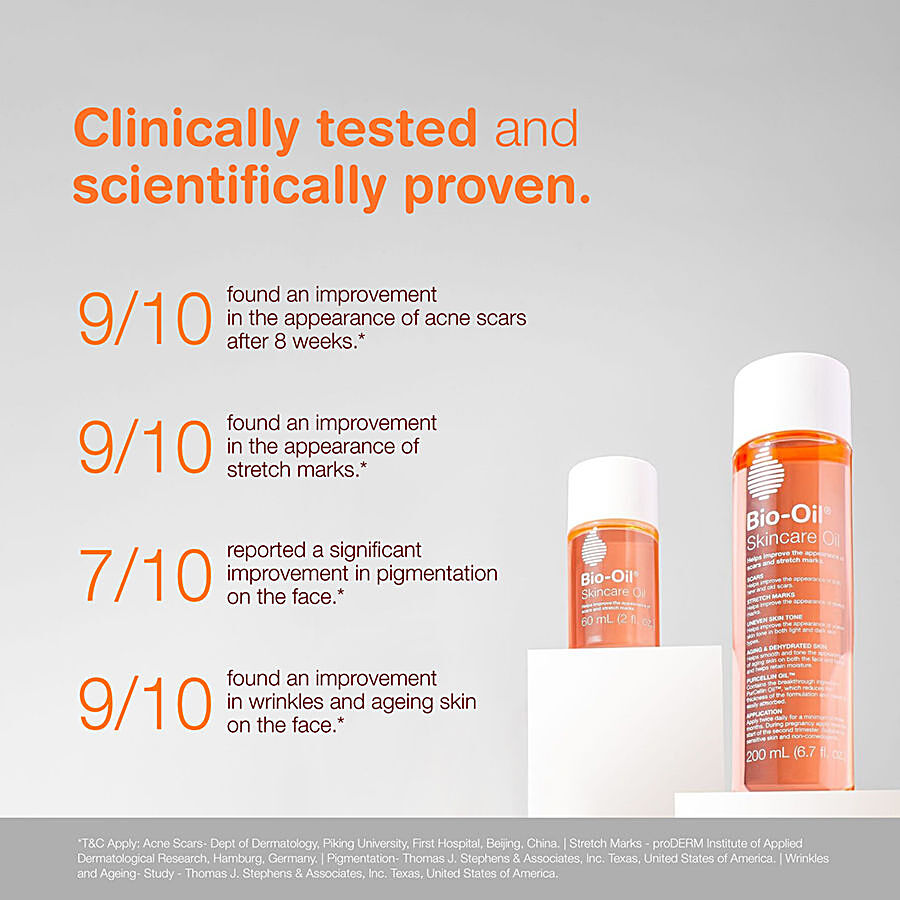 Stretch marks, scars and skin blemishes visible improvement- Bio-Oil