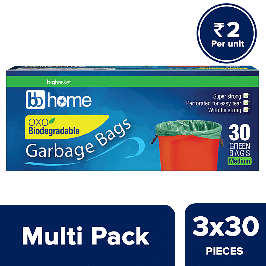 Buy BB Home Garbage Bags - Small, Green, 43 x 48 cm Online at Best
