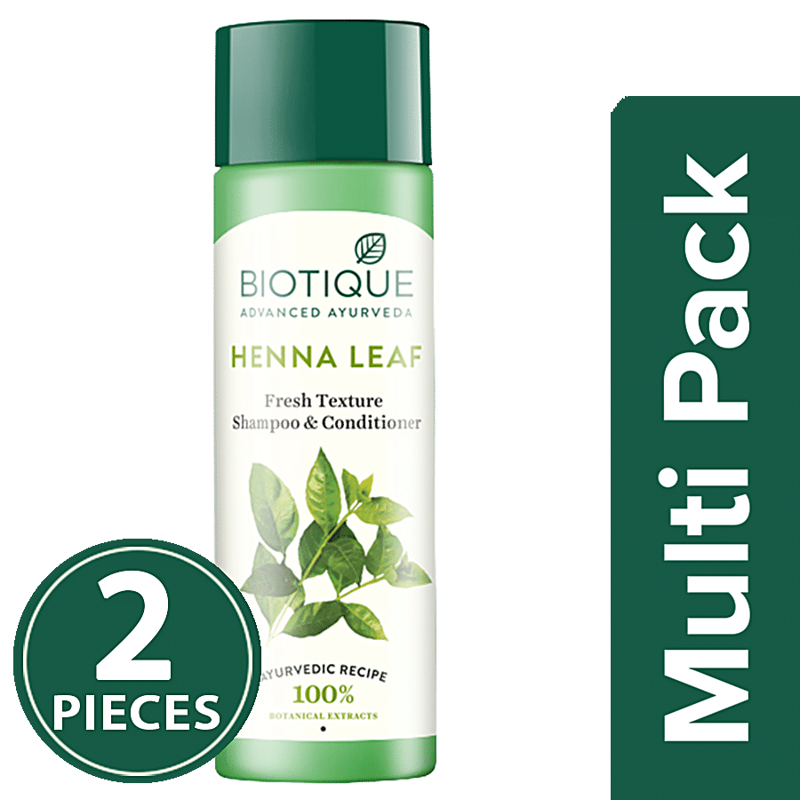 Buy BIOTIQUE Bio Henna - Leaf Fresh Texture Shampoo & Conditioner Online at  Best Price of Rs 350 - bigbasket