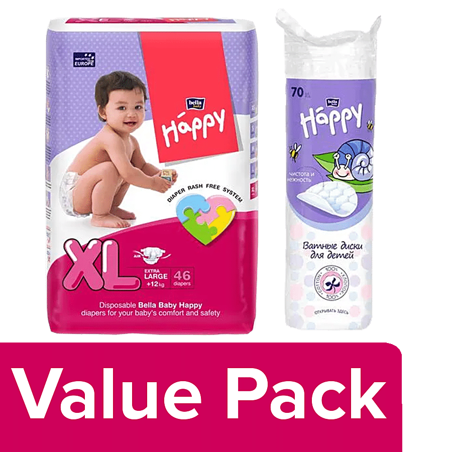Bella Baby Happy Pads - Baby Cotton Pads, 60 pcs
