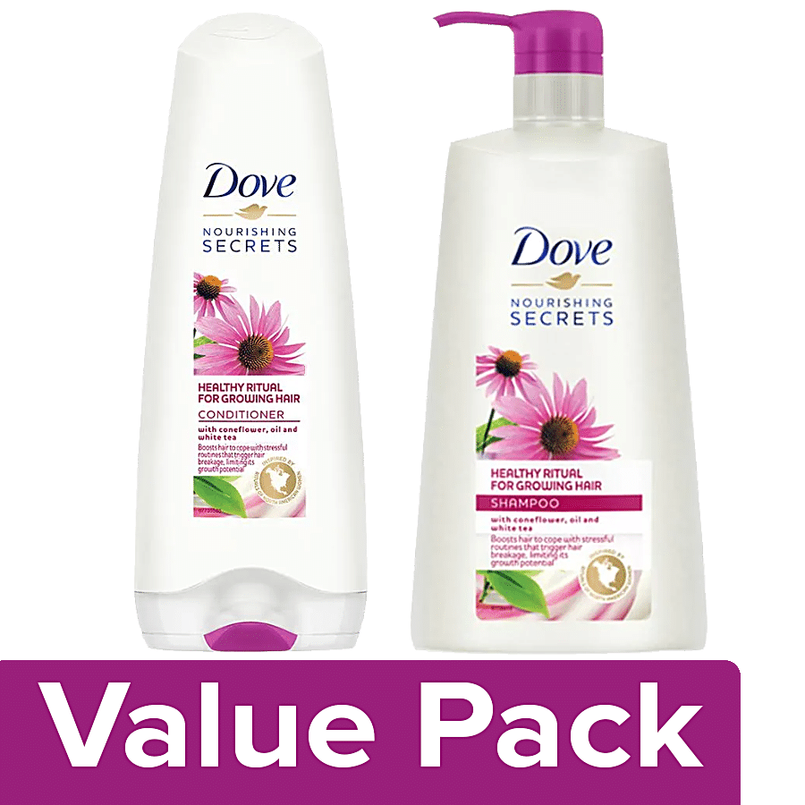 Buy Dove Healthy Ritual For Growing Hair - Shampoo 650 ml + Conditioner 180  ml Online at Best Price of Rs 872 - bigbasket