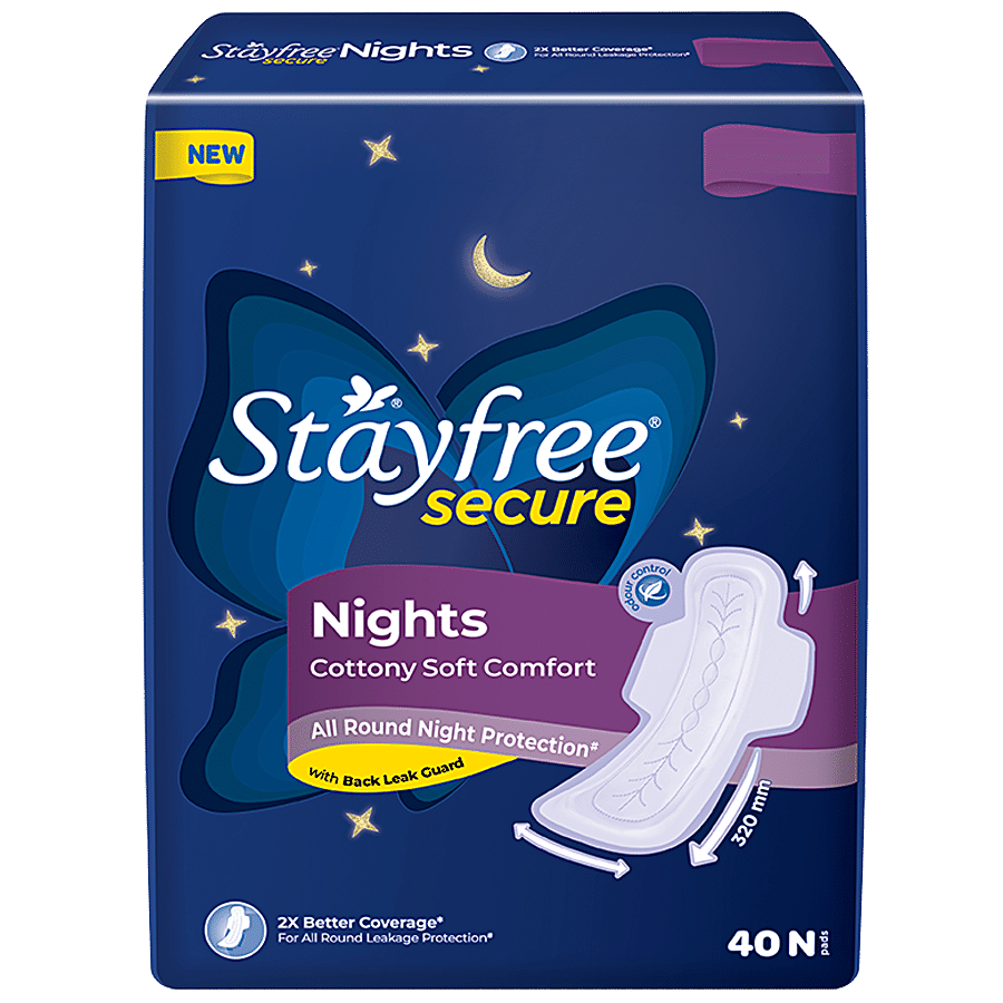 Stayfree® Secure Cottony Regular -Super Absorbent Sanitary Pads