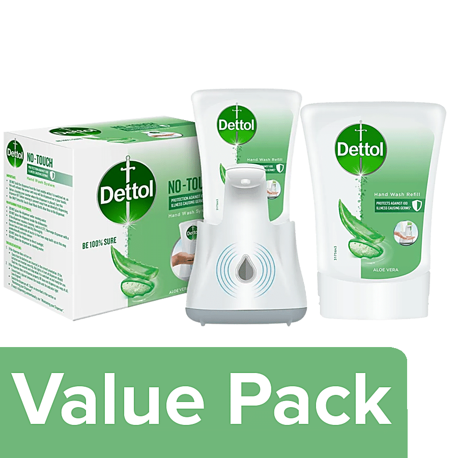 Buy Dettol Dettol No Touch Hand Wash Kit (Device + 2 Aloe Vera 250 ml  Refills) Online at Best Price of Rs 1174.04 - bigbasket