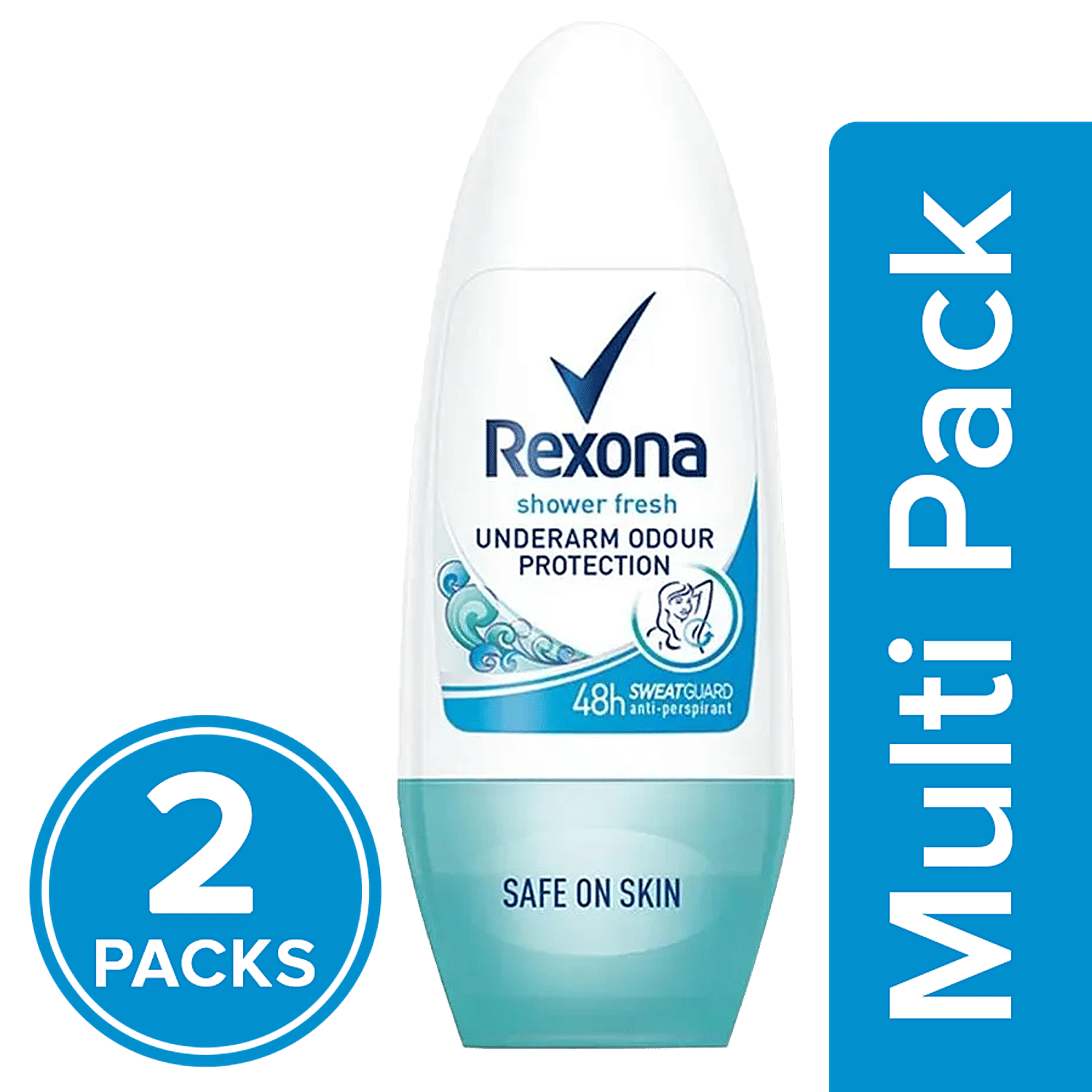 Buy Rexona Shower Fresh Underarm Roll On Deodorant For Women 50 ml Online  at Best Prices in India - JioMart.