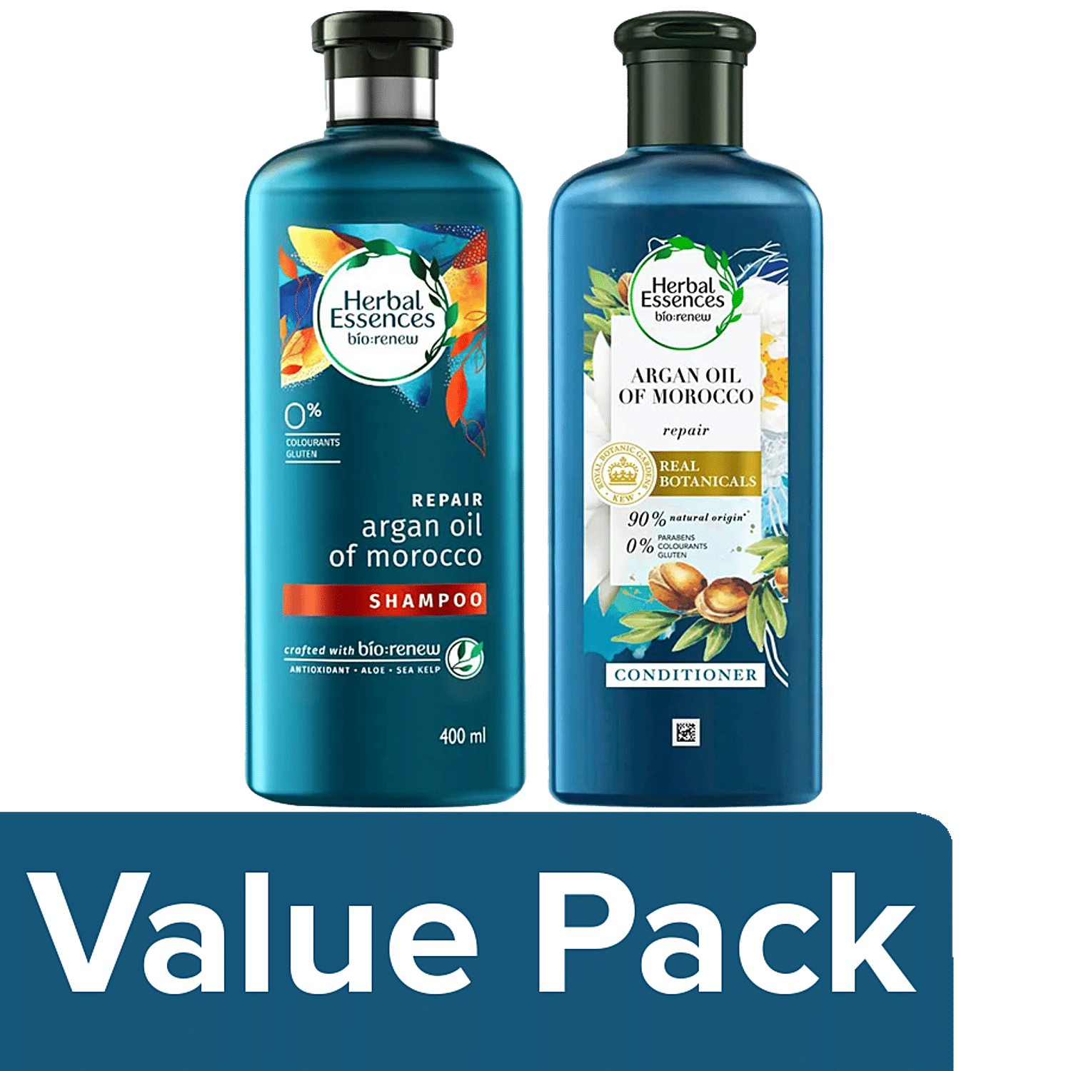 HERBAL ESSENCES SHAMPOO/CONDITIONER REAL BOTANICALS MOISTURE HYDRATE SHINE COCONUT MILK GREEN