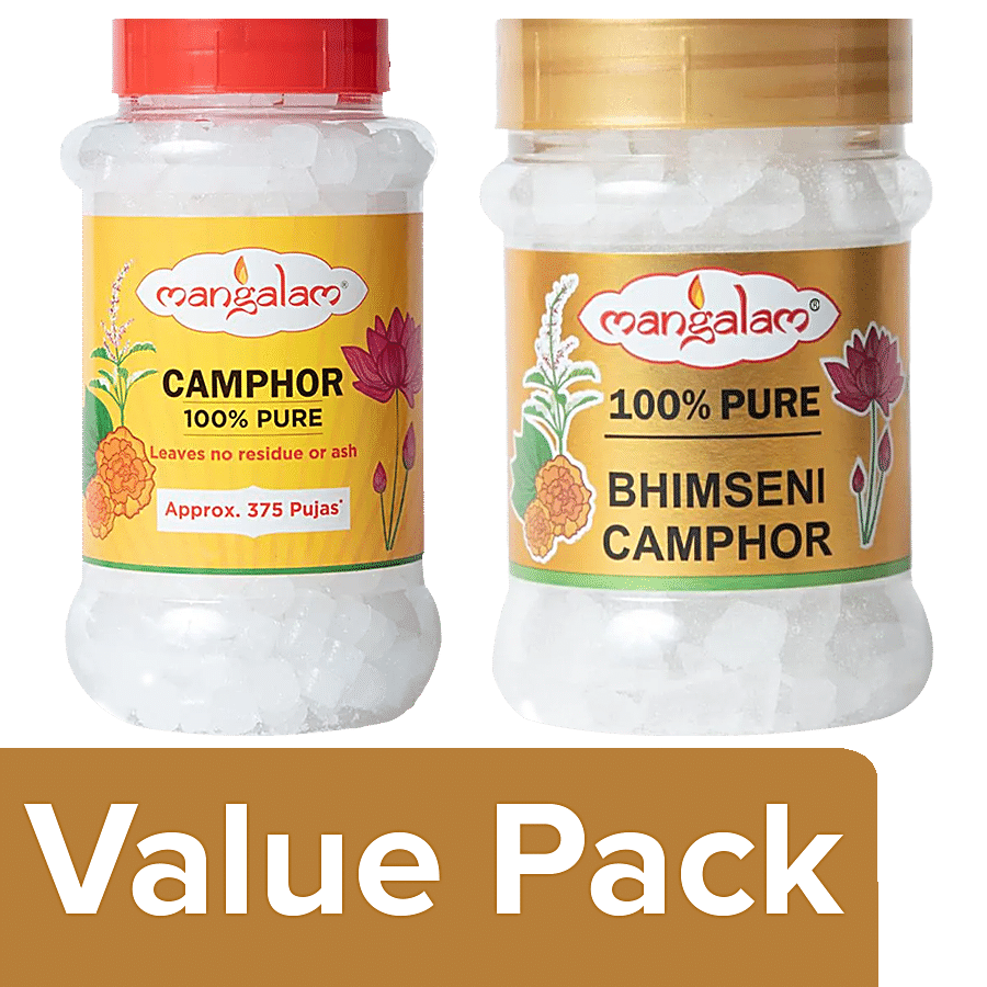 Buy Mangalam Pure Camphor Leaves No Residue 250 g + Pure Bhimseni Camphor  100g Online at Best Price of Rs 633.62 - bigbasket