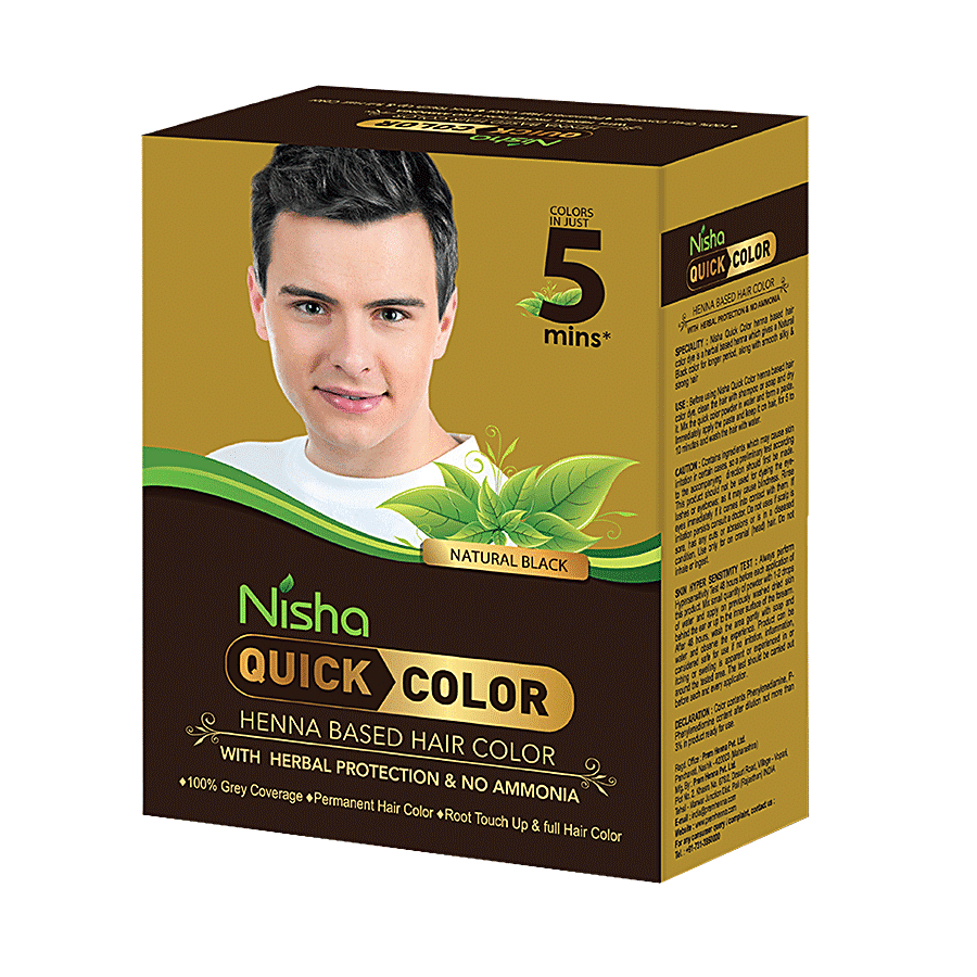 Buy Nisha Quick Colour - Henna Based Hair Colour, Natural Black Online at  Best Price of Rs 90 - bigbasket