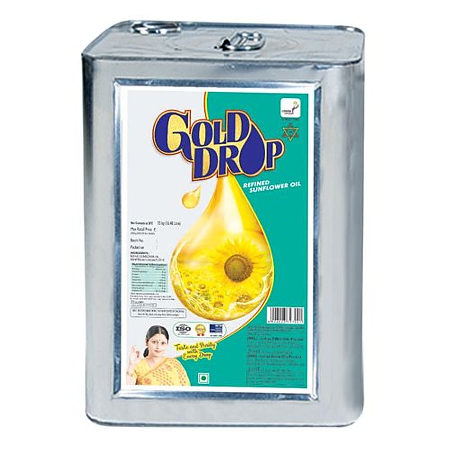 Buy Gold Drop Refined Sunflower Oil 15 Kg Online at the Best Price of Rs  1881.33 bigbasket