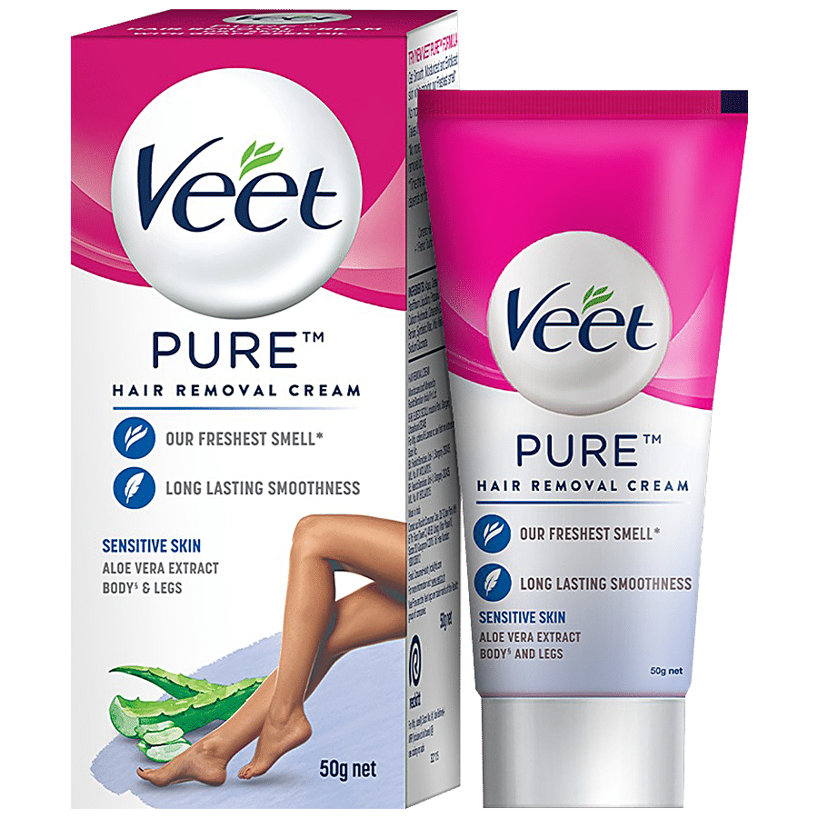 Buy Veet Naturals Silk & Fresh Hair Removal Cream, Sensitive Skin 50 gm  Online at Best Price. of Rs  - bigbasket