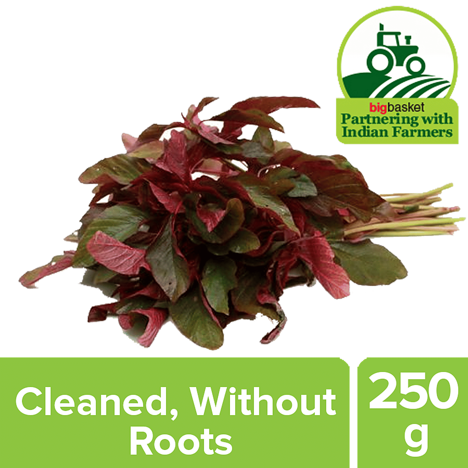 Fresho Amaranthus Red Cleaned, Without Roots, 250 G