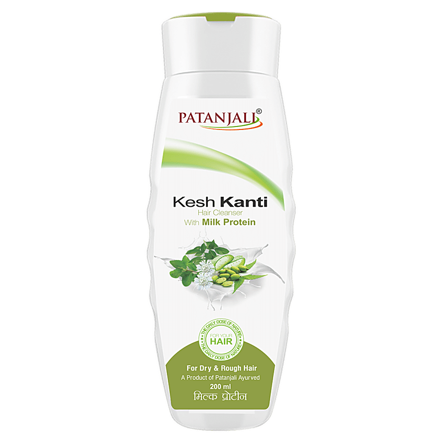 Buy Patanjali Kesh Kanti Milk Protein Hair Cleanser Shampoo 200 Ml Online  at the Best Price of Rs 95 - bigbasket