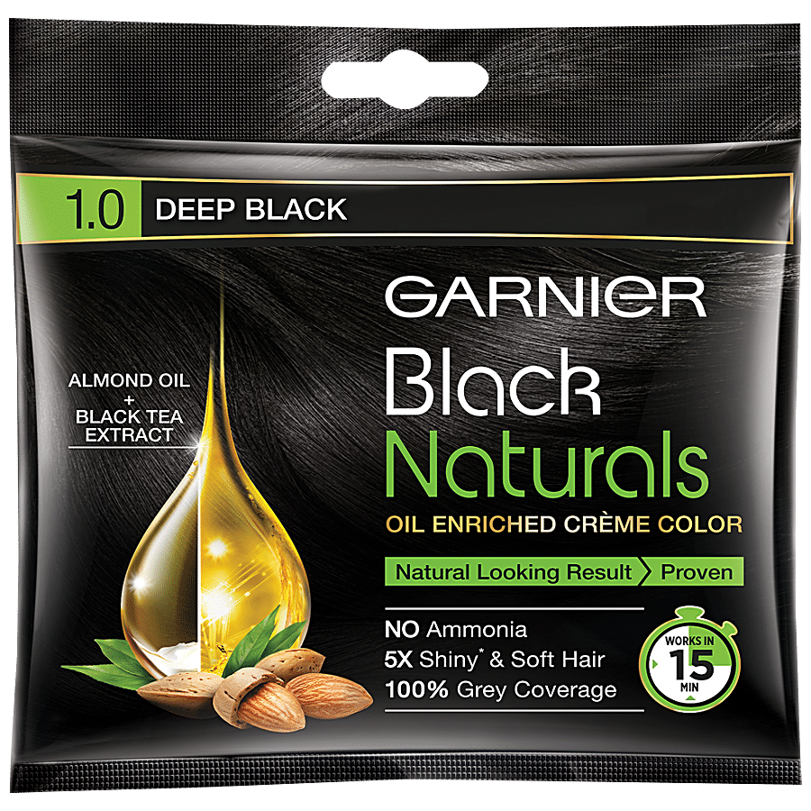 Buy Garnier Black Naturals Shade 1 Deep Black 20 Ml 20 Gm Online at the  Best Price of Rs 42 - bigbasket