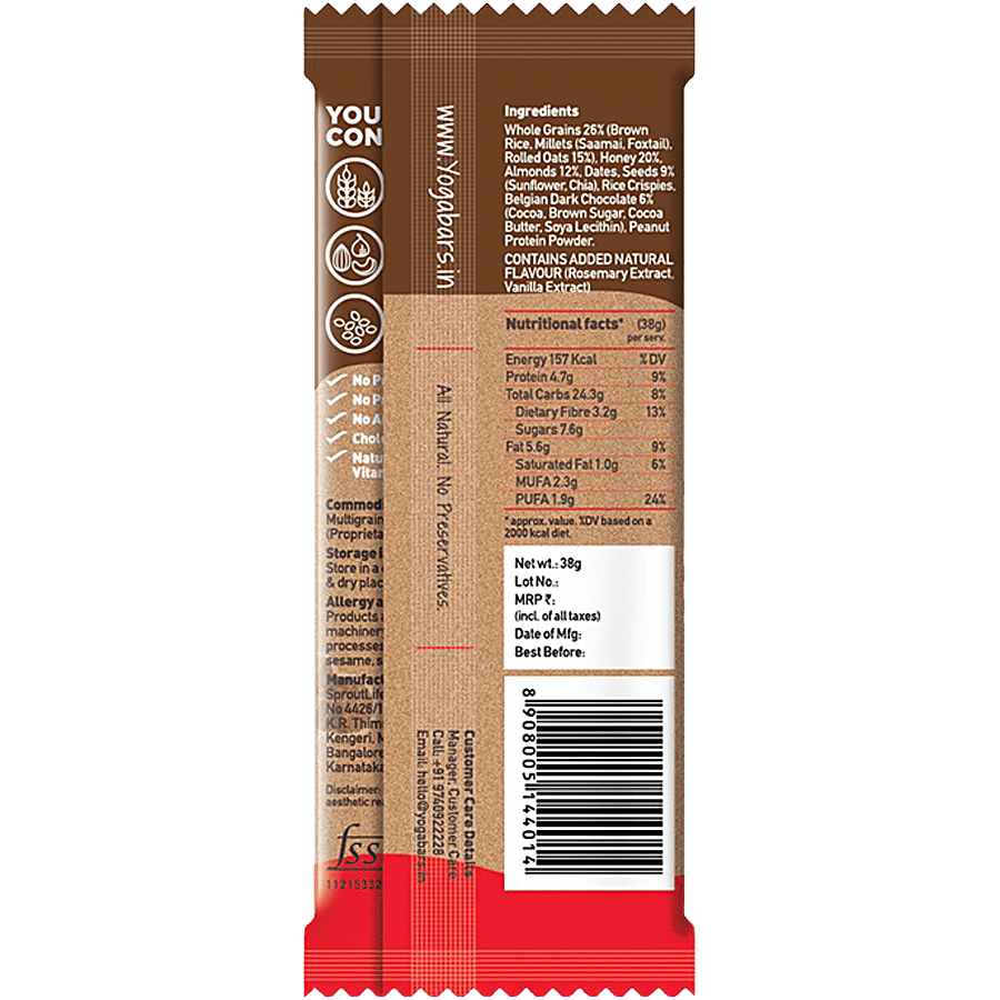 Buy Yoga Bar Energy Bars Multigrain Chocolate Chunk Nut 38 Gm Pouch Online  At Best Price of Rs 38 - bigbasket