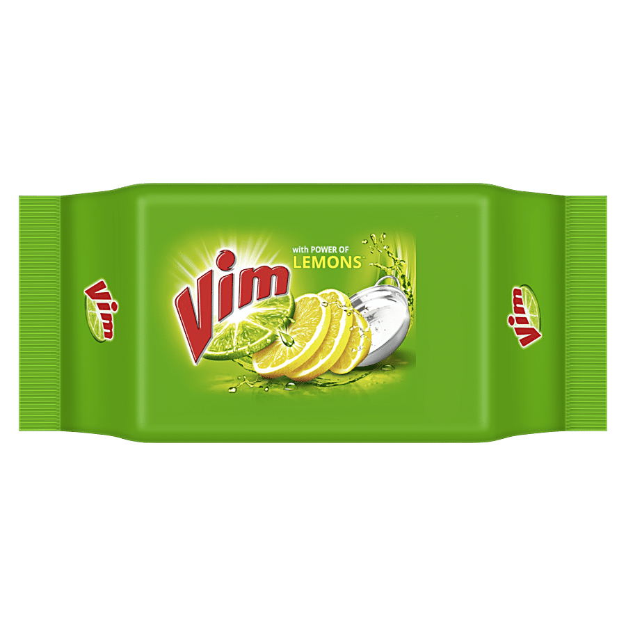 VIM DISHWASH Lemon Bar Plate Full Cleaner Kitchen Soap & Free Sponch 100g