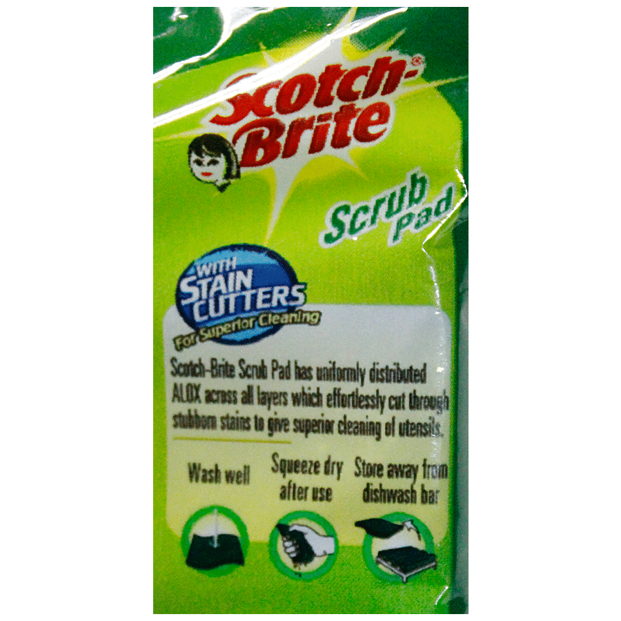 Buy Scotch brite Scrubber Combo Of Stainless Steel & Scrub Pad - Tough  Stain Remover, Silver & Green Online at Best Price of Rs 22 - bigbasket