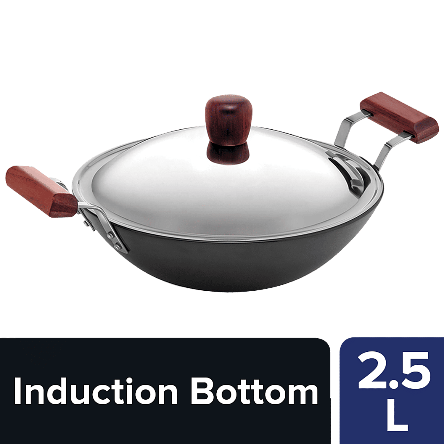 Home & Garden Futura Deep FryPan/ Frying Pan/ Kadhai/ Kadai 1.5 Ltr