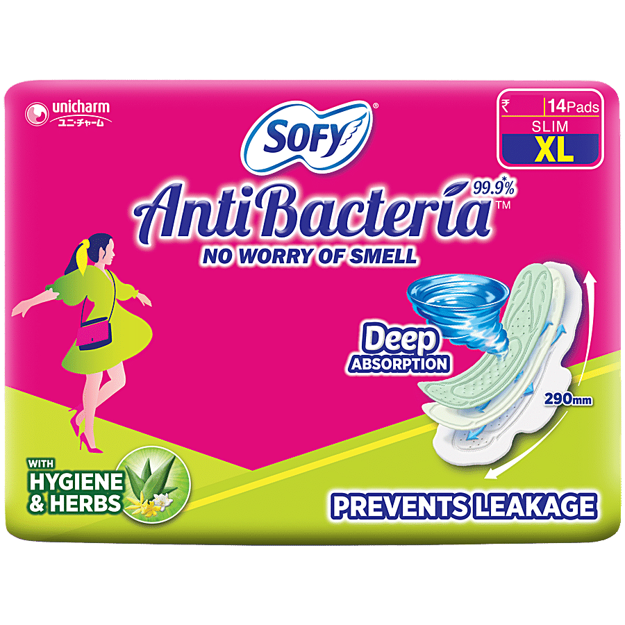 Buy Sofy Sanitary Pads Body Fit Antibacteria Xlarge 30 Pcs Pouch Online at  the Best Price of Rs 275 - bigbasket