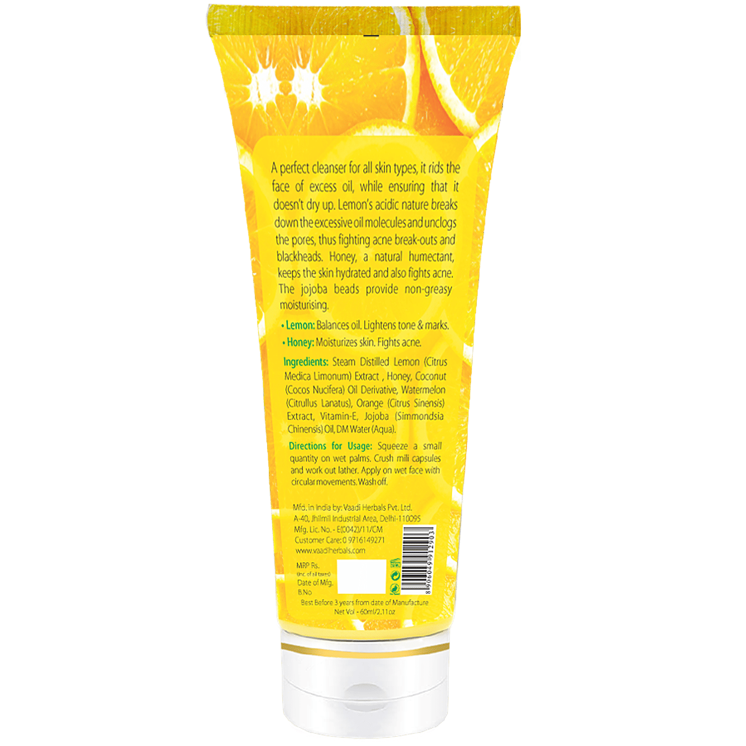 vaadi lemon face wash