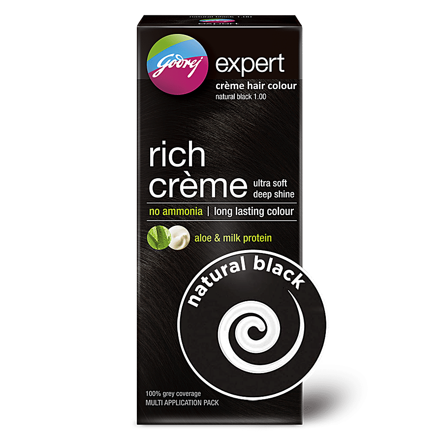 Buy Godrej Expert Rich Creme Hair Colour Natural Black 1 Multi Application  Pack 62 Gm 50 Ml Online At Best Price of Rs 99 - bigbasket