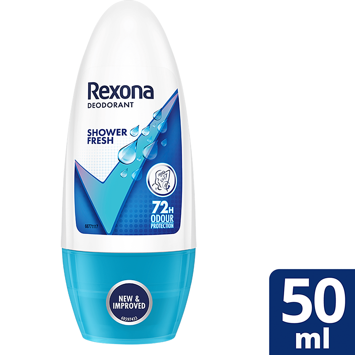 REXONA Women Cotton Dry Roll On Deodorant 50ml -Ultra-dry antiperspirant  protection with Motionsense the more