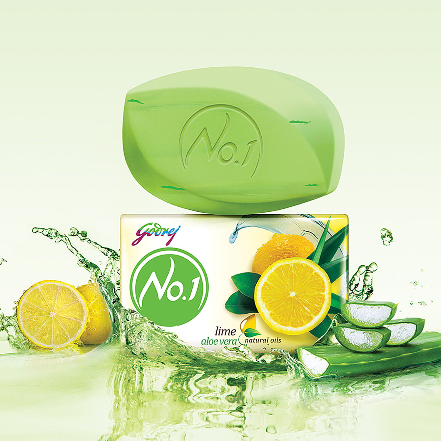 Godrej Lime Aloe Vera (150g), Pack Of High TFM (Grade Soap), Long