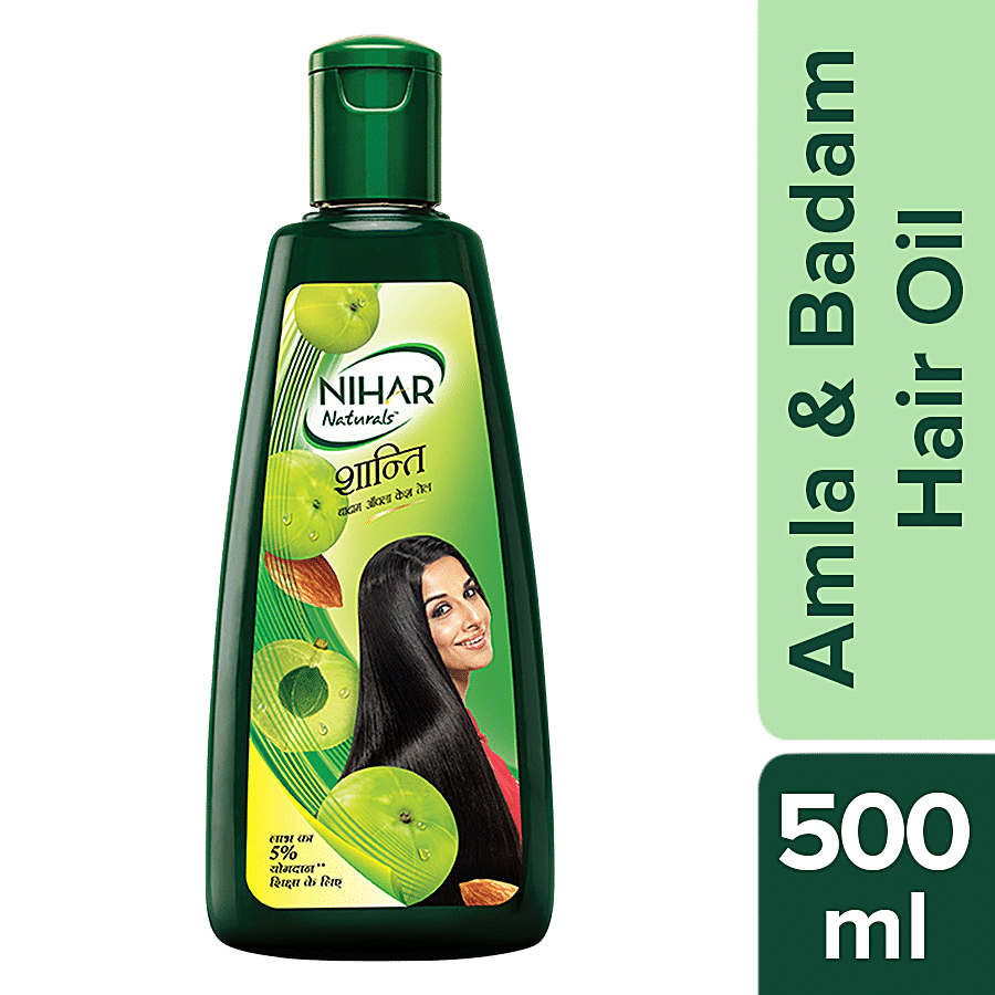 Buy Nihar Hair Oil Shanti Badam 500 Ml Online at the Best Price of Rs 153 -  bigbasket