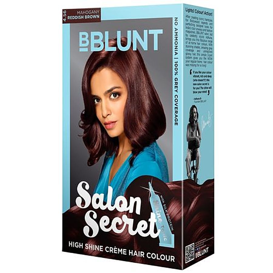 Buy Bblunt Salon Secret High Shine Creme Hair Colour Mahogany Reddish Brown  456 100 Gm 8 Ml Online At Best Price of Rs 199 - bigbasket