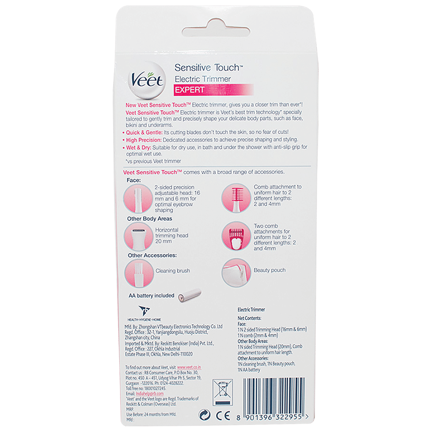 veet sensitive touch expert electric trimmer for women