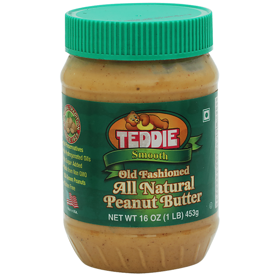 Teddie All Natural Peanut Butter - Smooth, 453 g  