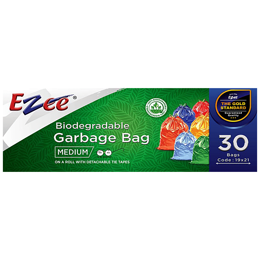 Ezee Black Medium Garbage Bags 90 Pcs, 19 X 21 Inch, 30 Pcs x Pack of 3, Dustbin  Trash Bag in 2023