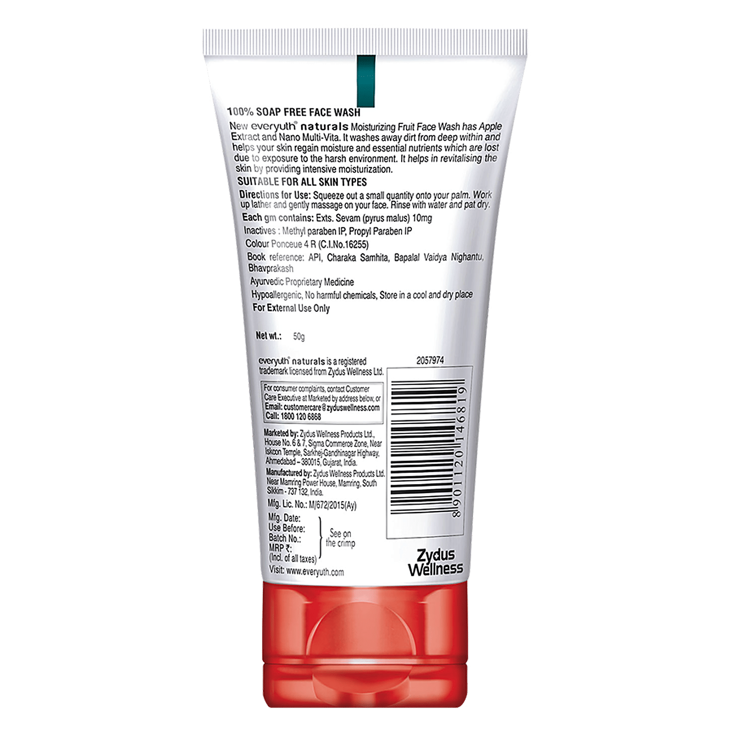everyuth naturals fruit face wash