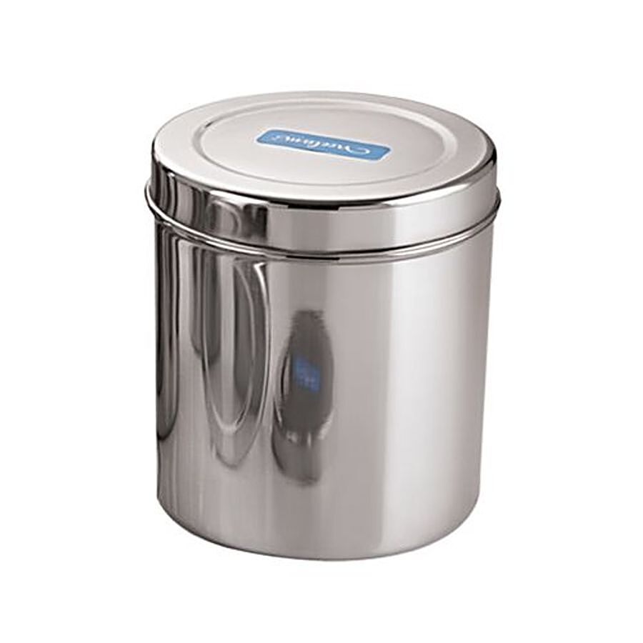 Neelam Stainless Steel Canister Deep Dabba Storage Container - Plain No 16  1 pc