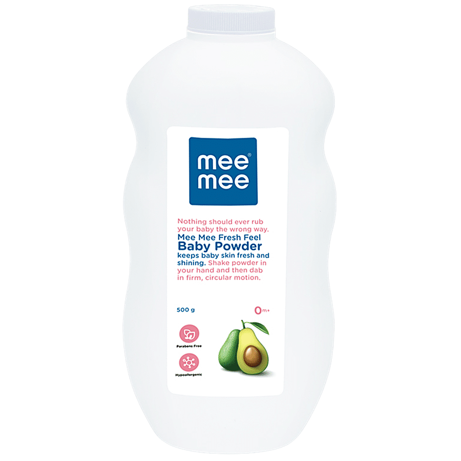 MeeMee fresh feel baby powder, Dermatological tested and Parabin free for  newborn - Price in India, Buy MeeMee fresh feel baby powder, Dermatological  tested and Parabin free for newborn Online In India