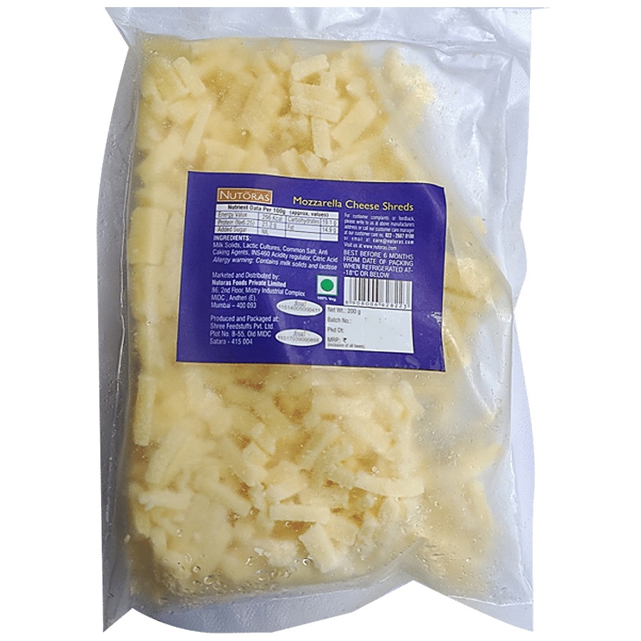 Buy NUTORAS Mozzarella Cheese Shreds Online at Best Price of Rs