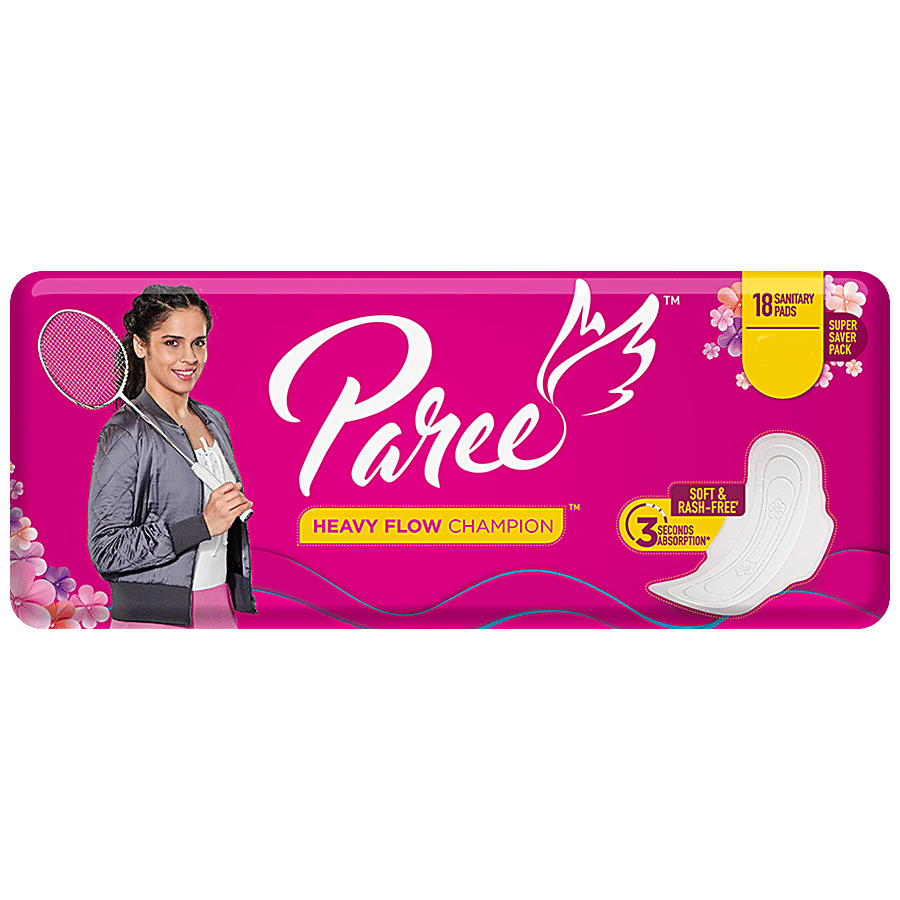 Buy Paree Soft & Rash Free Sanitary Pads - Regular, Heavy Flow Champion, 3  Seconds Absorption Online at Best Price of Rs 72 - bigbasket