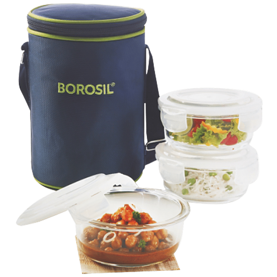 Buy Borosil Glass Lunch Box - Microwave Safe Office Tiffin, ICY22RD3400  Online at Best Price of Rs 1229 - bigbasket