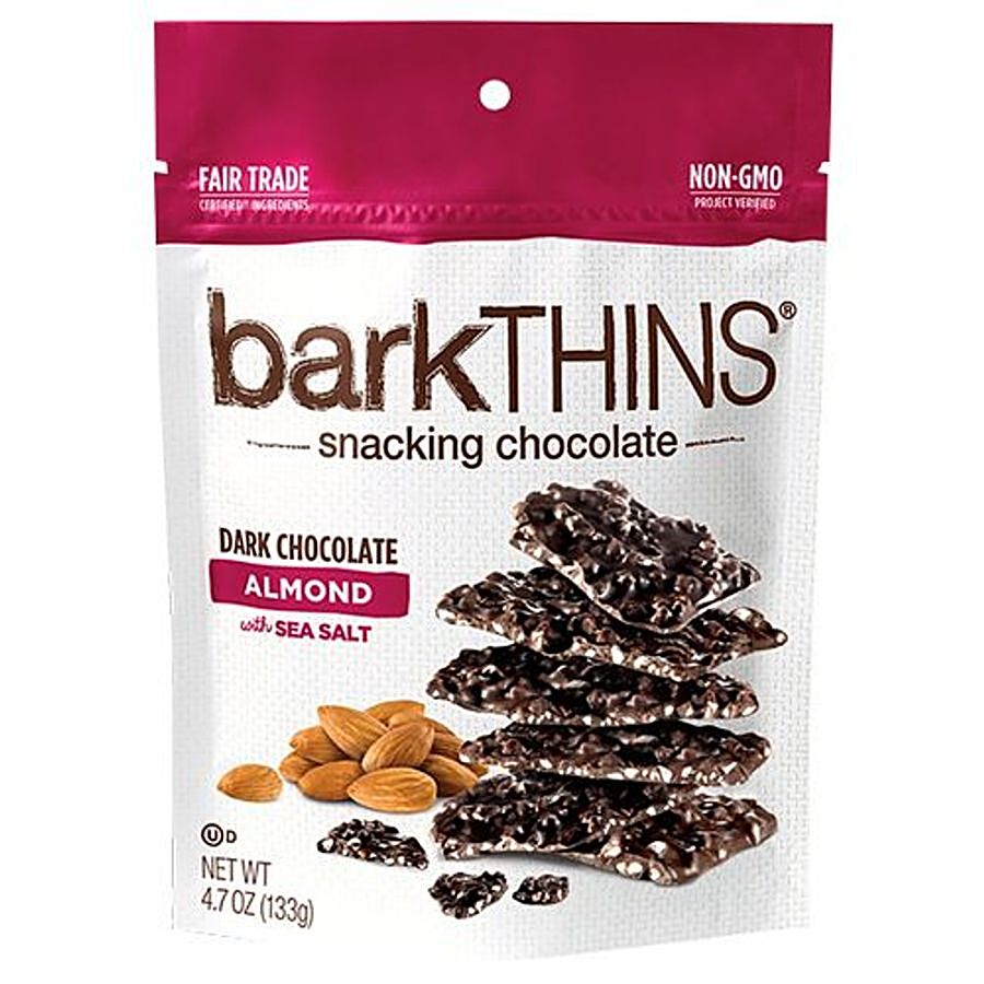 barkTHINS Dark Chocolate, Almond and Sea Salt Snacking Chocolate