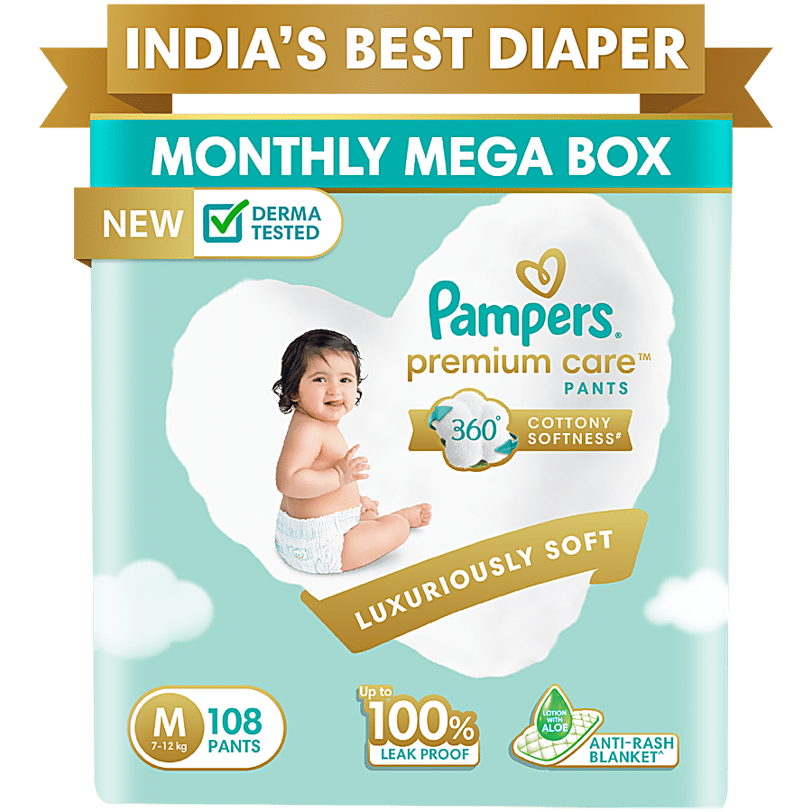 Buy Pampers Premium Care Diaper Pants - M, 7-12 kg, Cotton-Like