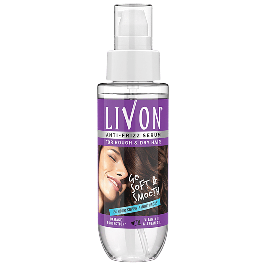 Buy Livon Serum Anti-frizz Serum - For Rough & Dry Hair, With Vitamin E &  Argan Oil, Damage Protection Online at Best Price of Rs  - bigbasket